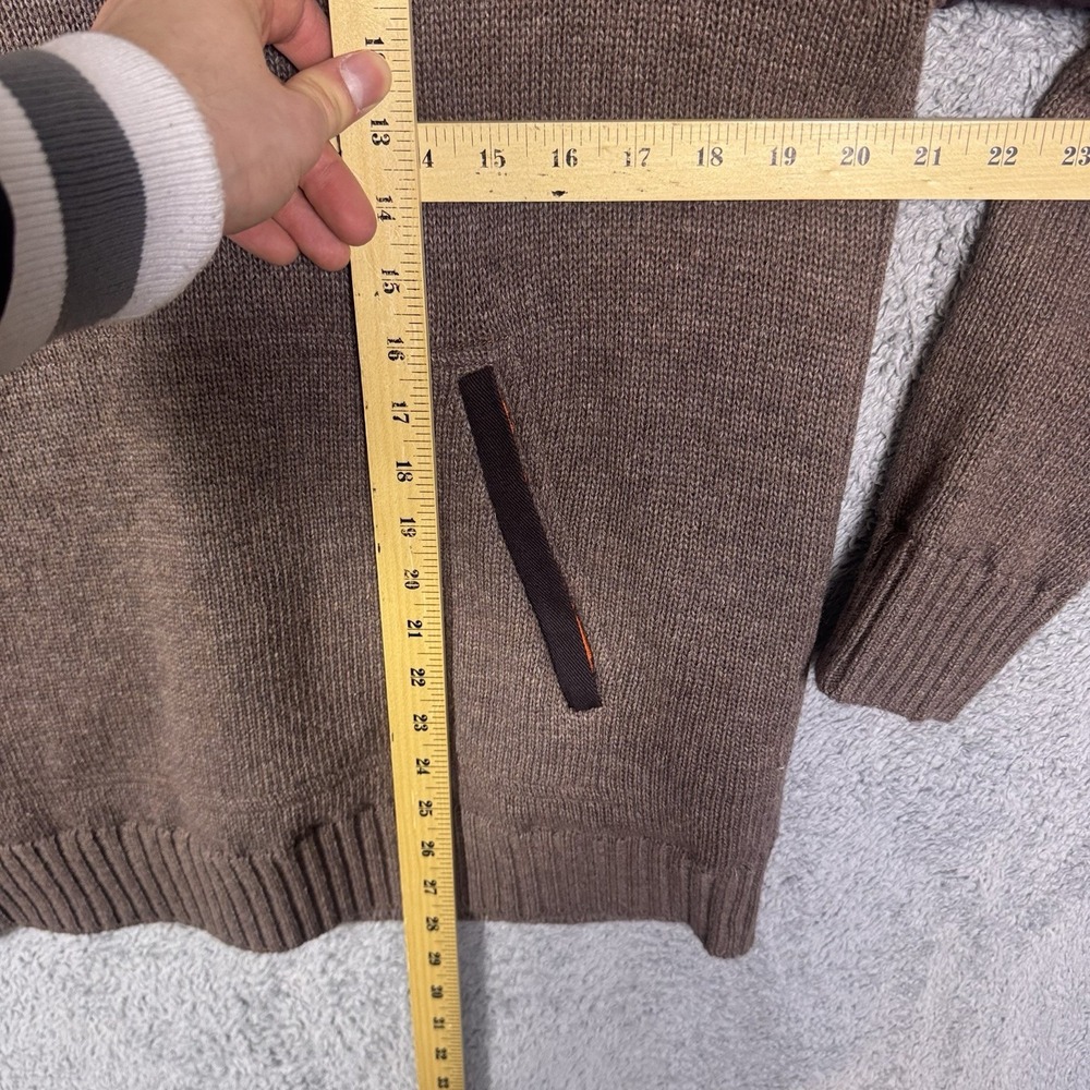 Beretta Sweater Men M Lambs Wool Lined Wind Barrier Shooting Hunting Elbow Patch - Picture 9 of 15